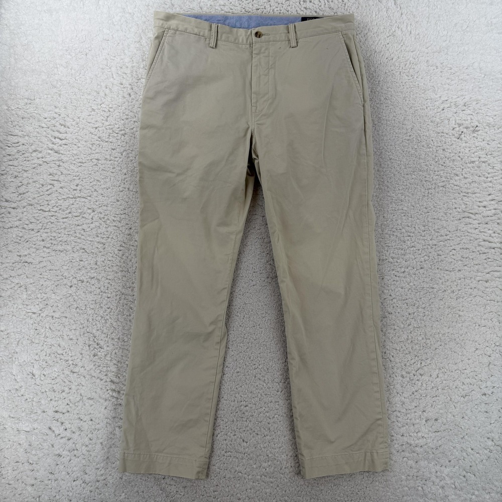 Polo Ralph Lauren Polo Chino Pants Mens 35x30 Beige Regular Fit Stretch Straight